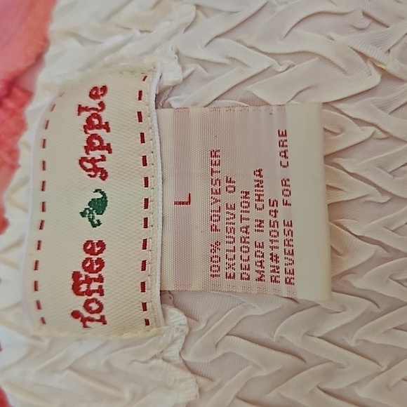 VTG TOFFEE APPLE 1990s White Satin Rosette Square Neck Castlecore Blouse - Picture 2 of 9